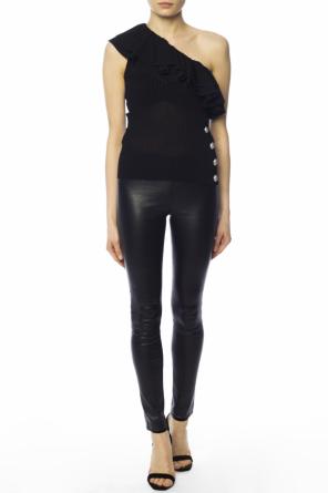 Prążkowany top z jedno ramię, zdjęcie 2 Prążkowany top z jedno ramię od Balmain